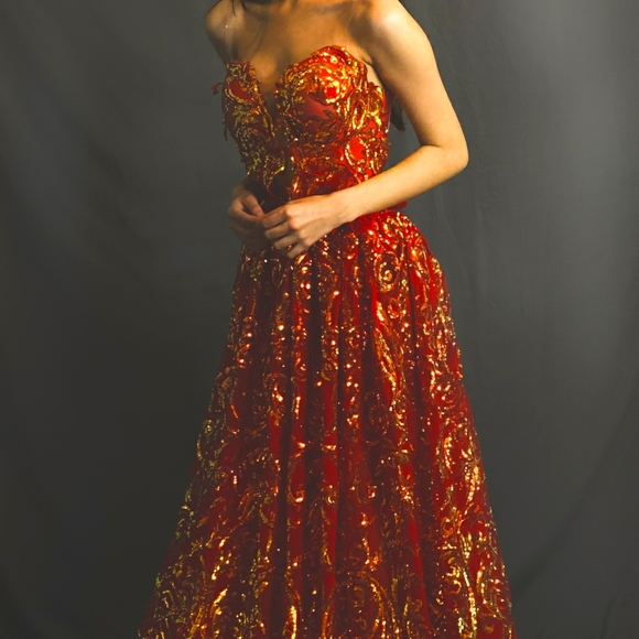 CHARLOTTE Lehenga Saree Inspired Wedding Gown Set - Picture 9 of 11